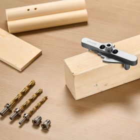 Doweling Jig Kit Self Centering Dowel Drill Jig For Woodworking With Drill Bit (Option: Orange)