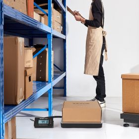 Digital Shipping Scale, 440 Lbs X 1.7 Oz. Heavy Duty Postal Scale With Timer, Tare Function, HD LCD Screen Portable Package Scale For Luggage, Ho (Option: Silver)