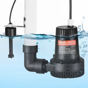 Basement Emergency Back-Up Sump Pump Backup Sump Pump System 2000GPH 0.17 HP (Option: Black)