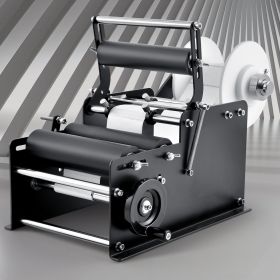 Manual Round Labeling Machine, 15-20pcs/min, Bottle Label Applicator For Round Bottles, Adjustable Manual Round Bottle Labeler Suitable For Bottl (Option: Black)