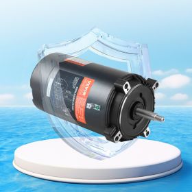 0.75 HP Pool Pump Motor, 56J Frame, 115V(8 Amps)/230V(4 Amps) 3450 RPM, 60Hz, 1.5 Service Factor, 80μF/250V Capacitor, CCW Rotation Round Flange (Option: Black)