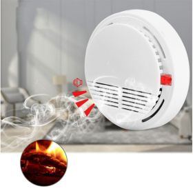 Smoke Alarm Detector Home Fire Safety Sensor Alert Battery Included (Option: A)