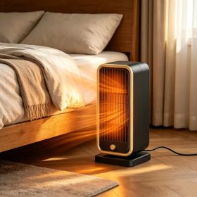 Indoor Portable Ceramic Space Heater, Ceramic Space Heater, Overheat & TipOver Auto ShutOff, Lightweight Desktop Heater for Home, Bedroom and Off (Option: Default Title)