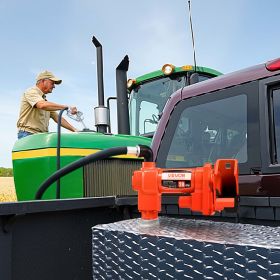 Fuel Transfer Pump 12V DC 20 GPM With Hose & Nozzle For Gasoline Diesel (Option: Orange)