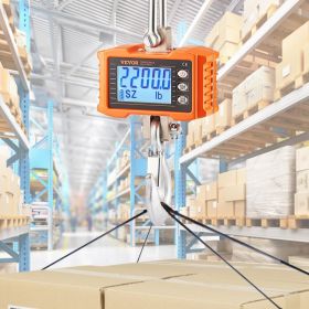 Digital Crane Scale Industrial Hanging Scale 2200 Lbs/1000 Kg Heavy Duty Scale (Option: Orange)